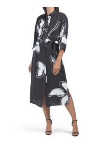 Image of sale on Printed Rhodes Dress With Tie Waist