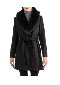 Image of sale on Toscana Shawl Wool Blend Collar Coat