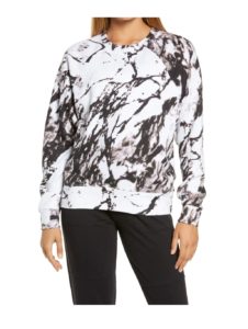 Image of sale on Jamie Ink Print French Terry Crewneck Sweatshirt