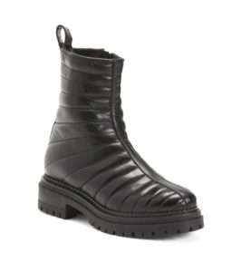 Image of sale on Leather Booties With Stitching