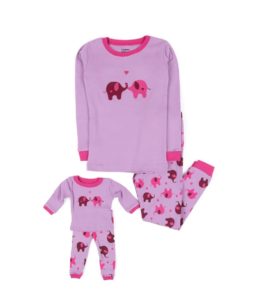 Image of sale on Elephant Pajama & Matching Doll Pajama Set