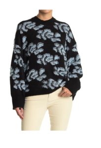 Image of sale on Floral Knit Pullover Sweater