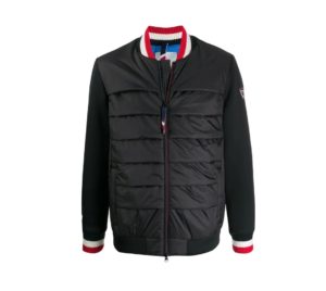 Image of sale on contrasting sleeves padded bomber jacket