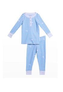 Image of sale on Kid’s Hathi Gingham 2-Piece Pajama Set, Size 2-12