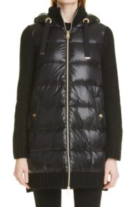 Image of sale on Sequin Quilted Down Front Sweater Coat