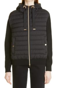 Image of sale on Knit Sleeves Hooded Down Puffer Jacket