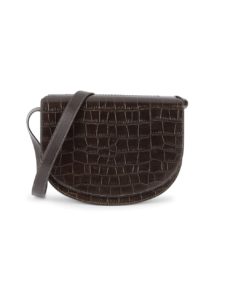Image of sale on Croc-Embossed Leather Shoulder Bag