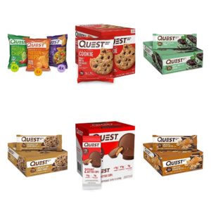 Image of sale on Quest protein bars, chips and crisps up to 50% off