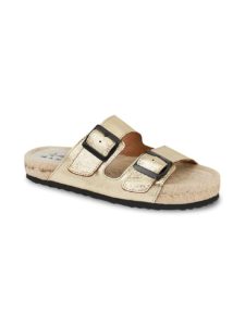 Image of sale on Nordic Metallic Leather Espadrille Slides