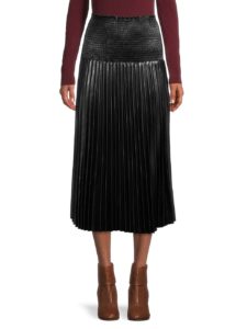 Image of sale on ​​Willow Smocked Faux Leather Skirt