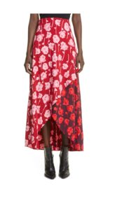 Image of sale on Floral Print High Low Tulip Skirt