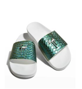 Image of sale on Men’s Shenzen Metallic Scales Pool Slide Sandals