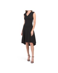 Image of sale on V-neck Hi-lo Panel Dress