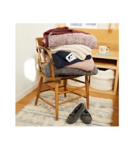 Image of sale on CozyChic Rib Trim Throw – 45″ x 60″