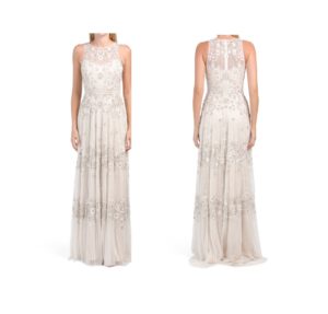 Image of sale on Halter Neck Beaded Gown