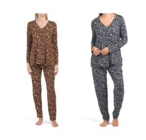 Image of sale on Wild Instinct Long Sleeve V-neck Pajama Set