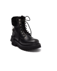 Image of sale on Lace-Up Boot with Genuine Lamb Fur