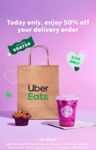 Image of sale on 50% off your delivery order