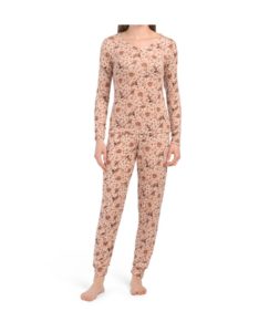 Image of sale on 2pc Floral Animal Joggers Pajama Set