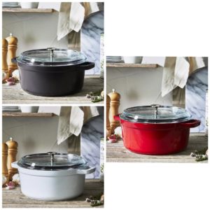 Image of sale on 4-Qt. Round Cocotte & Glass Lid