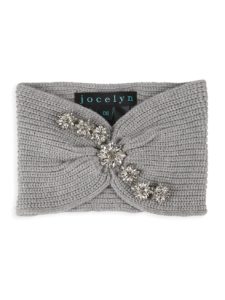 Image of sale on Knit Rhinestone Button Trim Headband
