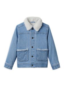 Image of sale on Little Boy’s & Boy’s Sherpa Collar Denim Jacket