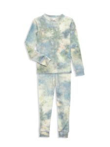 Image of sale on Little Girl’s & Girl’s 2-Piece Tie-Dye Thermal Loungewear Set