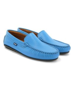 Image of sale on Blue Leather Moccasin