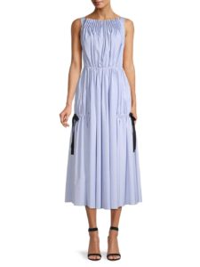 Image of sale on Pleated Tie-Detail Dress