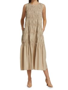 Image of sale on Lena Smocked Midi Dress