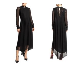 Image of sale on Twinset High Collar Pleated Dress