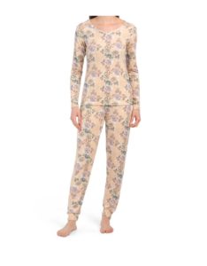 Image of sale on 2pc Floral Jogger Pajama Set