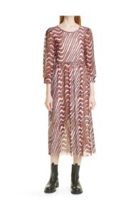 Image of sale on Juliani Long Sleeve Stripe Dress