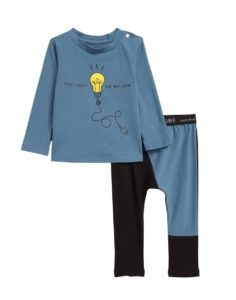 Image of sale on Light Up My Life Stretch Cotton Graphic Tee & Colorblock Pants Set 3-24m