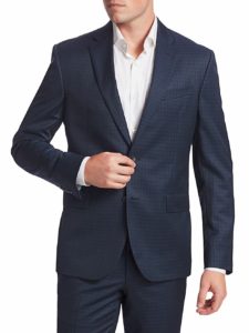 Image of sale on Slim-Fit Subtle Check Suit Jacket