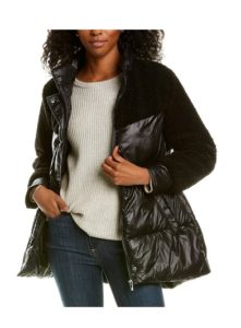 Image of sale on Mixed Media Faux Sherpa Anorak