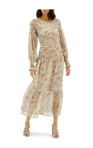 Image of sale on Arlie Floral Long Sleeve Midi Dress