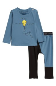 Image of sale on Light Up My Life Stretch Cotton Graphic Tee & Colorblock Pants Set 2-12m