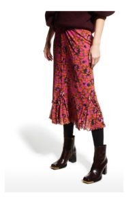 Image of sale on Espresso Flowers Mesh Skirt