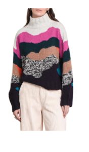 Image of sale on Corinne Mock Neck Alpaca Blend Sweater