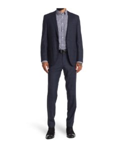 Image of sale on Herrel/Grace Check Print Wool Blend Notch Collar Suit 36S