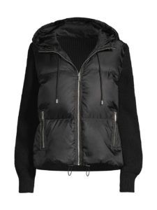 Image of sale on Knit-Sleeve Down Puffer Jacket