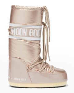 Image of sale on Classic Pillow Metallic Lace-Up Snow Boots