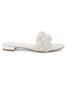 Image of sale on ​Deelo Snakeskin-Embossed Braided Leather Slides