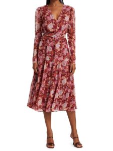 Image of sale on Roxanne Floral Midi-Dress