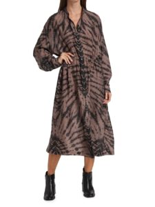 Image of sale on Tie-Dye Silk Duster Dress