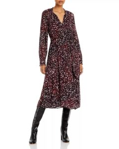 Image of sale on Printed Tie Waist Dress