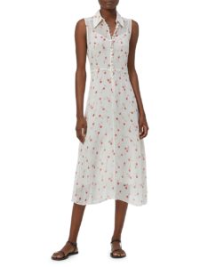 Image of sale on Bernadene Cherry-Print Silk Dress