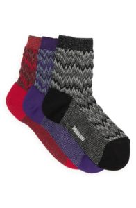Image of sale on Metallic Zigzag 3-Pack Socks