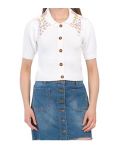 Image of sale on Kalinka Embroidered Collared Cardigan